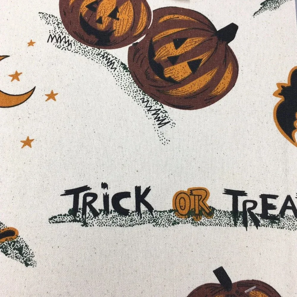 Rachel Ashwell Primitive Halloween Tablecloth Haunted House Pumpkin Cat 60x84